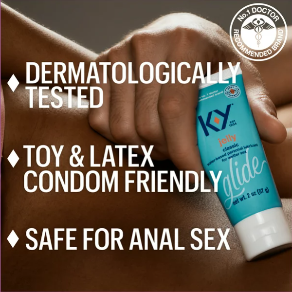 K-Y Jelly Lube, 個人潤滑劑，水基配方，可安全使用乳膠避孕套，適合男士、女士和情侶，4 液量盎司