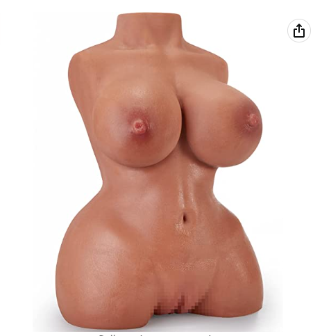 11 磅棕色性玩偶带躯干和大胸部，GOYHA 男性性玩具，用于阴道肛门乳房游戏，猫屁股自慰玩具棕色逼真的男性性玩偶乐趣(